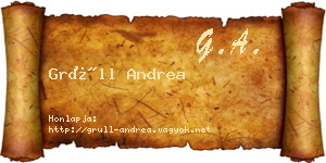 Grüll Andrea névjegykártya